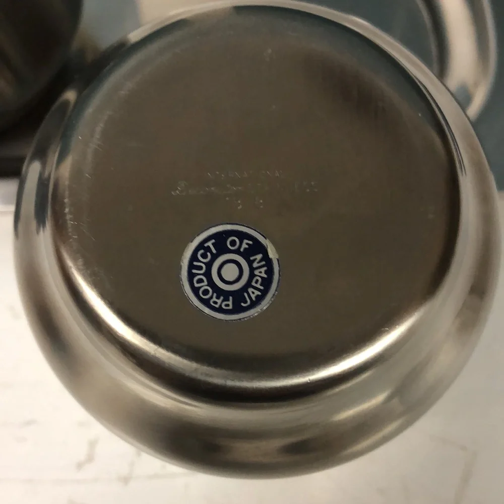 Vintage International Decorator Stainless 18-8 Tray, Creamer & Sugar Bowl‎ JAPAN